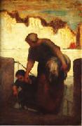Honore  Daumier The Laundress Spain oil painting artist